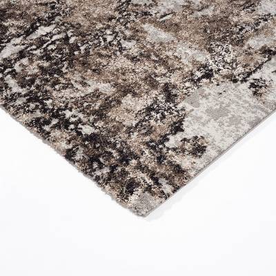 Detailaufnahme abstrakter Designteppich in braun und beige von heineking24